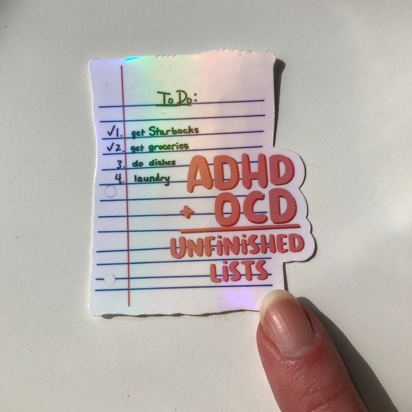 ADHD/OCD Unfinished Lists Sticker